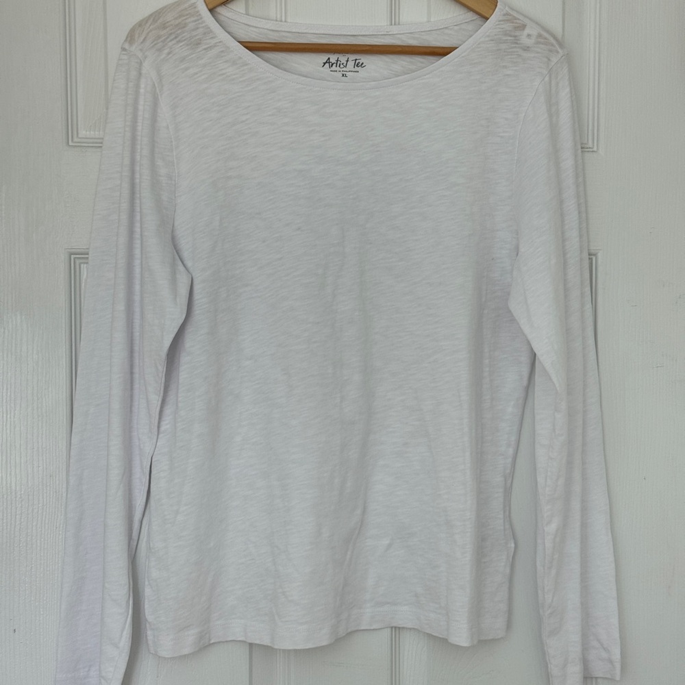 J. Crew Soft White Long Sleeve Top